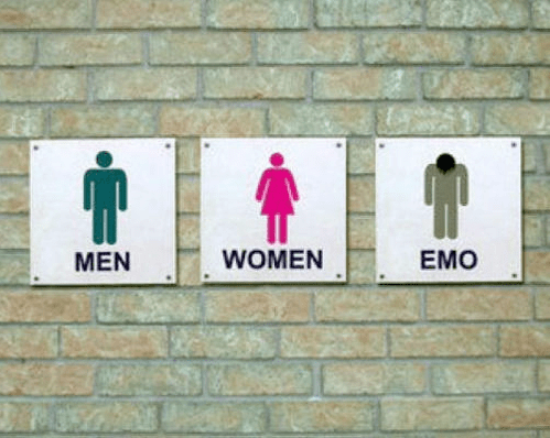 men women emo signs
